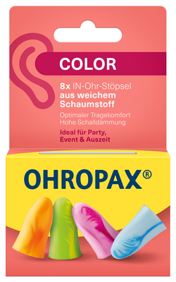 OHROPAX color Schaumstoff In-Ohr Stöpsel 8 St