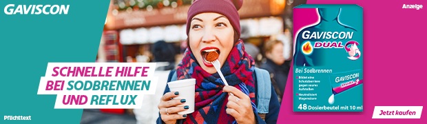 GAVISCON Dual Suspension mit Zweifachwirkung gegen Sodbrennen (24x10 ml)
