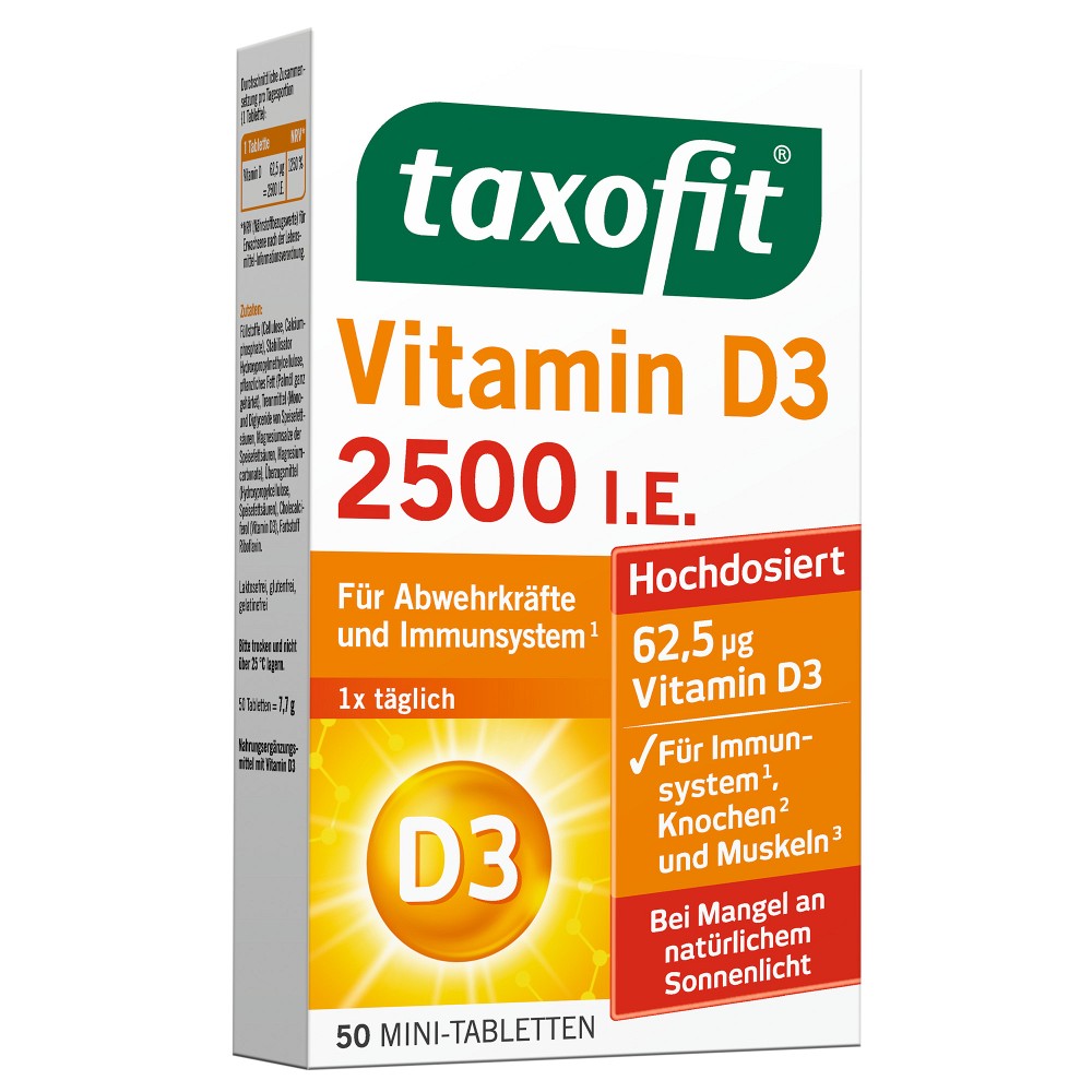 TAXOFIT Vitamin D3 2500 I.E. Tabletten 50 St