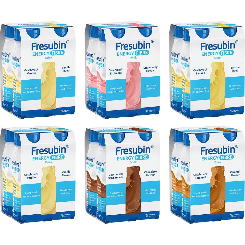 Fresubin Energy Fibre Trinknahrung Mischkarton - Aufbaukost 6X4X200 ml