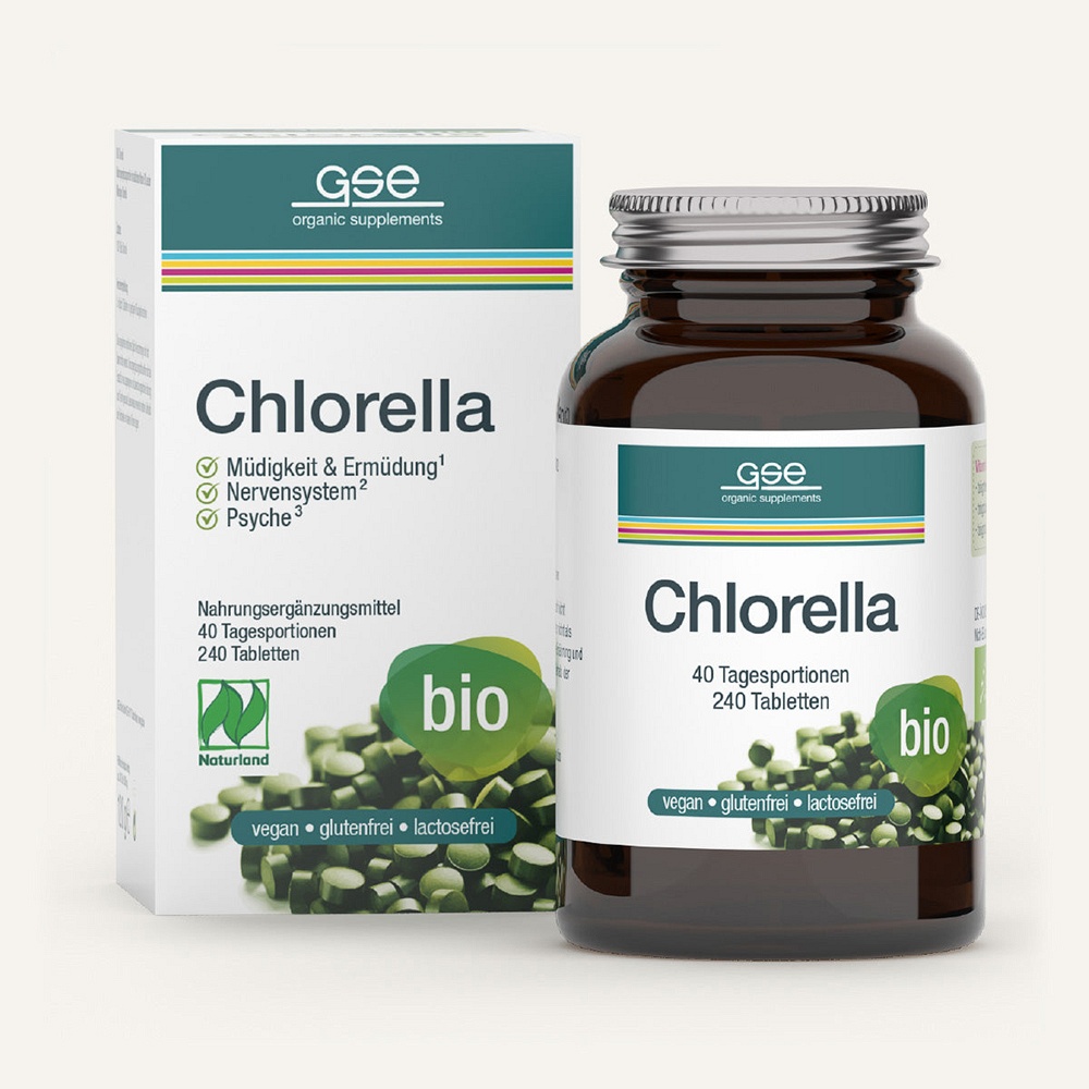 GSE Chlorella 500 mg Bio Naturland Tabletten 240 St