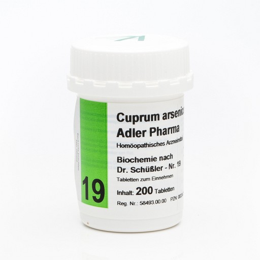 BIOCHEMIE Adler 19 Cuprum arsenicosum D 12 Tabl. 200 St