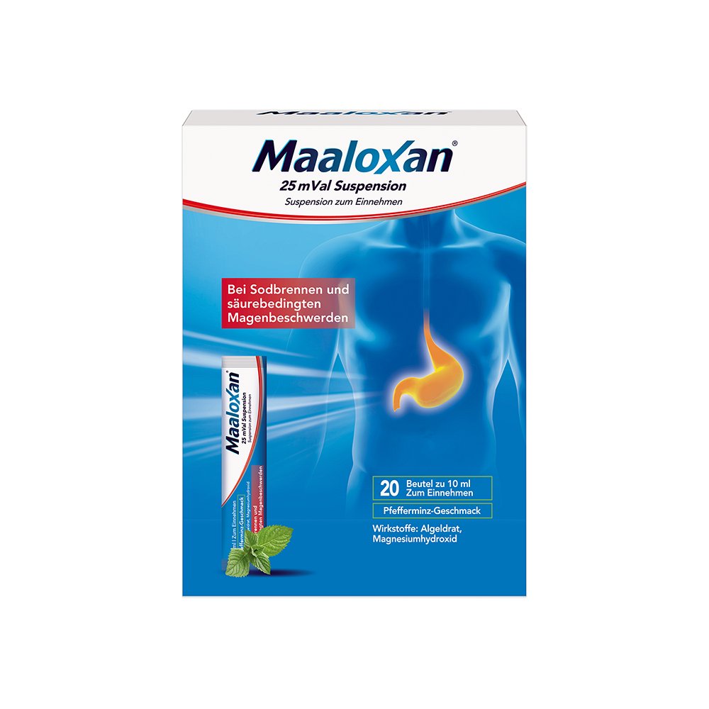 MAALOXAN Suspension - bei Sodbrennen mit Magenschmerzen 20X10 ml