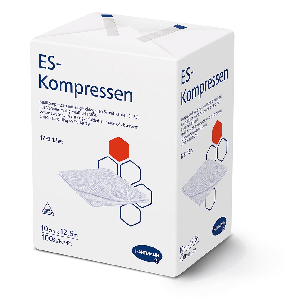 ES-KOMPRESSEN unsteril 10x12,5 cm 12fach 100 St