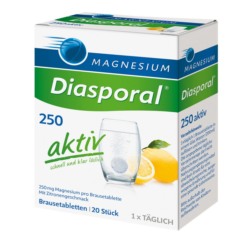 MAGNESIUM DIASPORAL 250 aktiv Brausetabletten - 20 St - Versandapotheke  mediherz.de