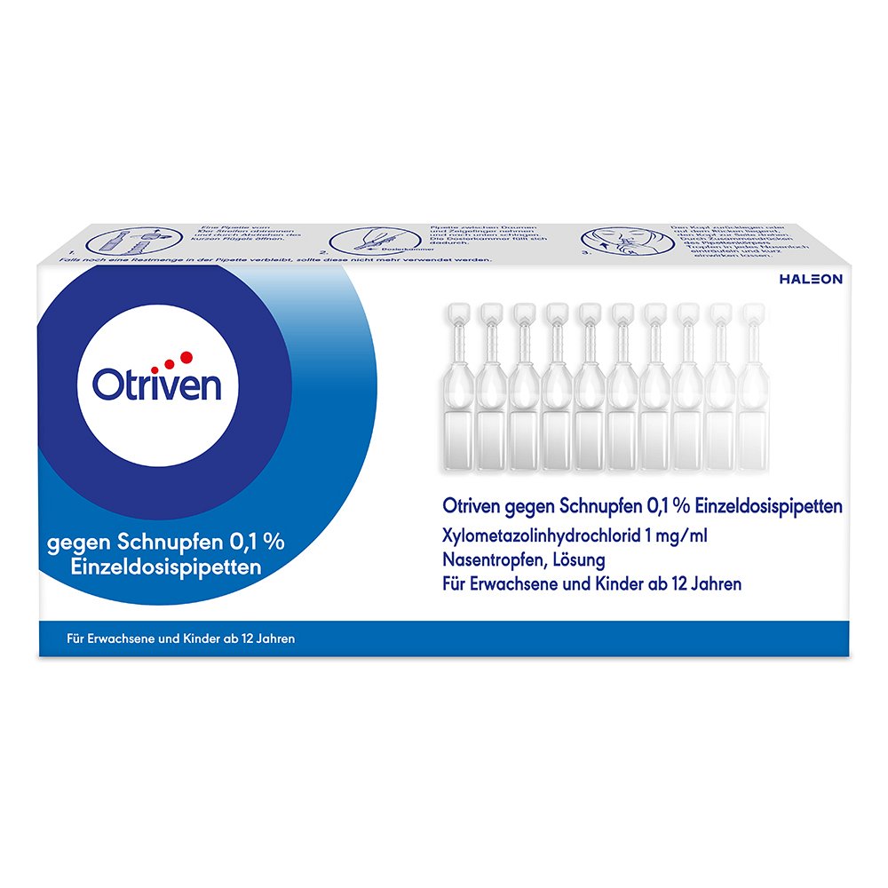 OTRIVEN 0,1% Nasentropfen Einzeldosispipetten 40X0.3 ml