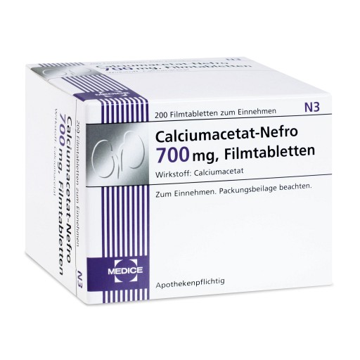 CALCIUMACETAT NEFRO 700 mg Filmtabletten 200 St