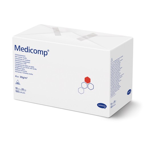 MEDICOMP Vlieskomp.unsteril 10x20 cm 4fach 100 St