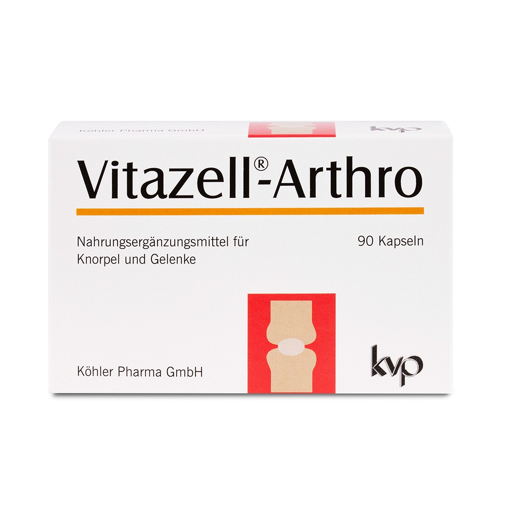 VITAZELL Arthro Kapseln mit Glucosamin + Chondroitin + Vitamine C + E + B6 + Zink + Mangan & Selen 90 St