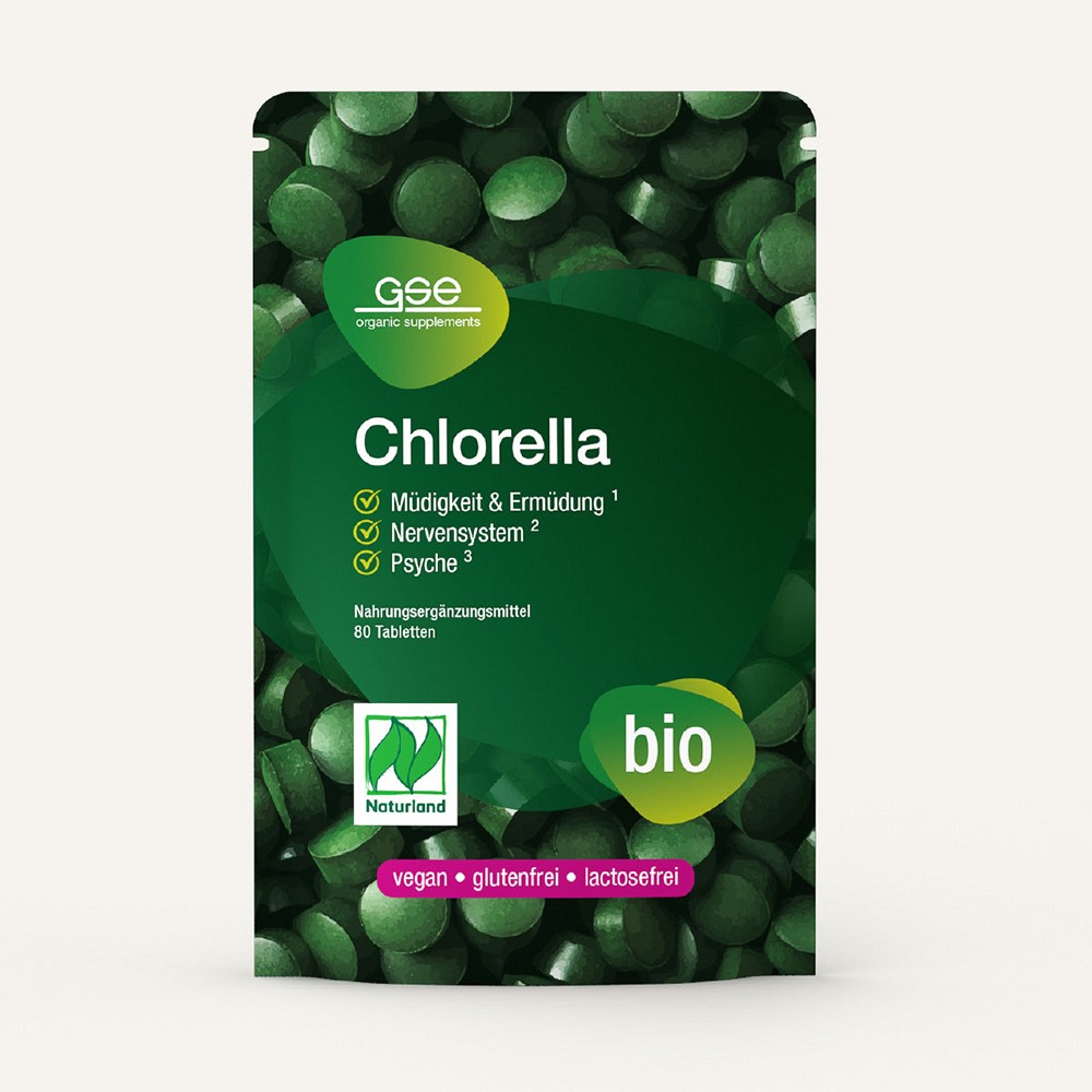 GSE Chlorella 500 mg Bio Naturland Tabletten 80 St