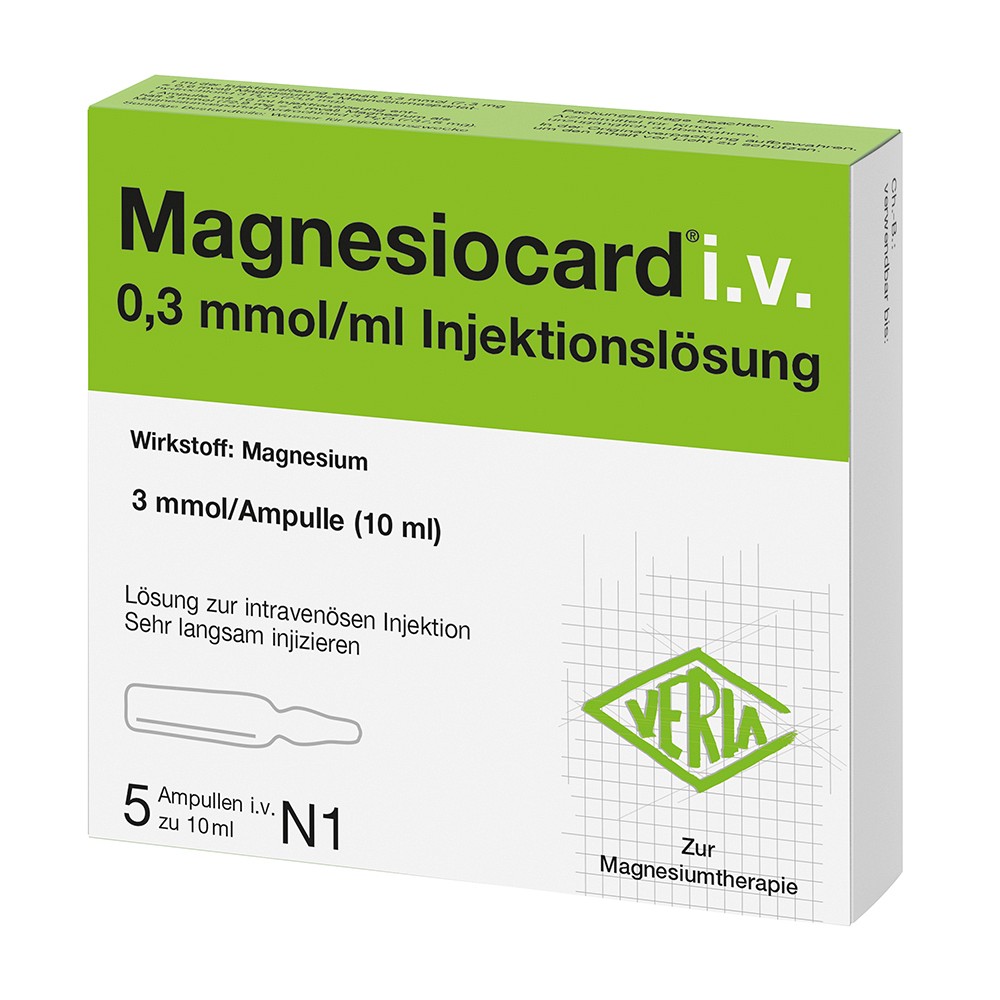 MAGNESIOCARD i.v. Injektionslösung 5X10 ml
