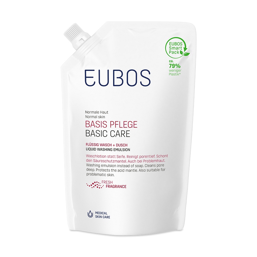 EUBOS BASIS PFLEGE FLÜSSIG WASCH + DUSCH Nachfüllbeutel 400 ml