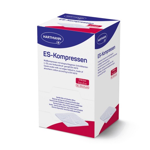 ES-KOMPRESSEN steril 5x5 cm 12fach Großpackung 10X10 St