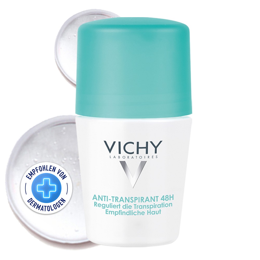 Vichy Deo Anti-Transpirant 48h Roll-On: Deodorant mit langanhaltenden Schutz über 48 Stunden 50 ml