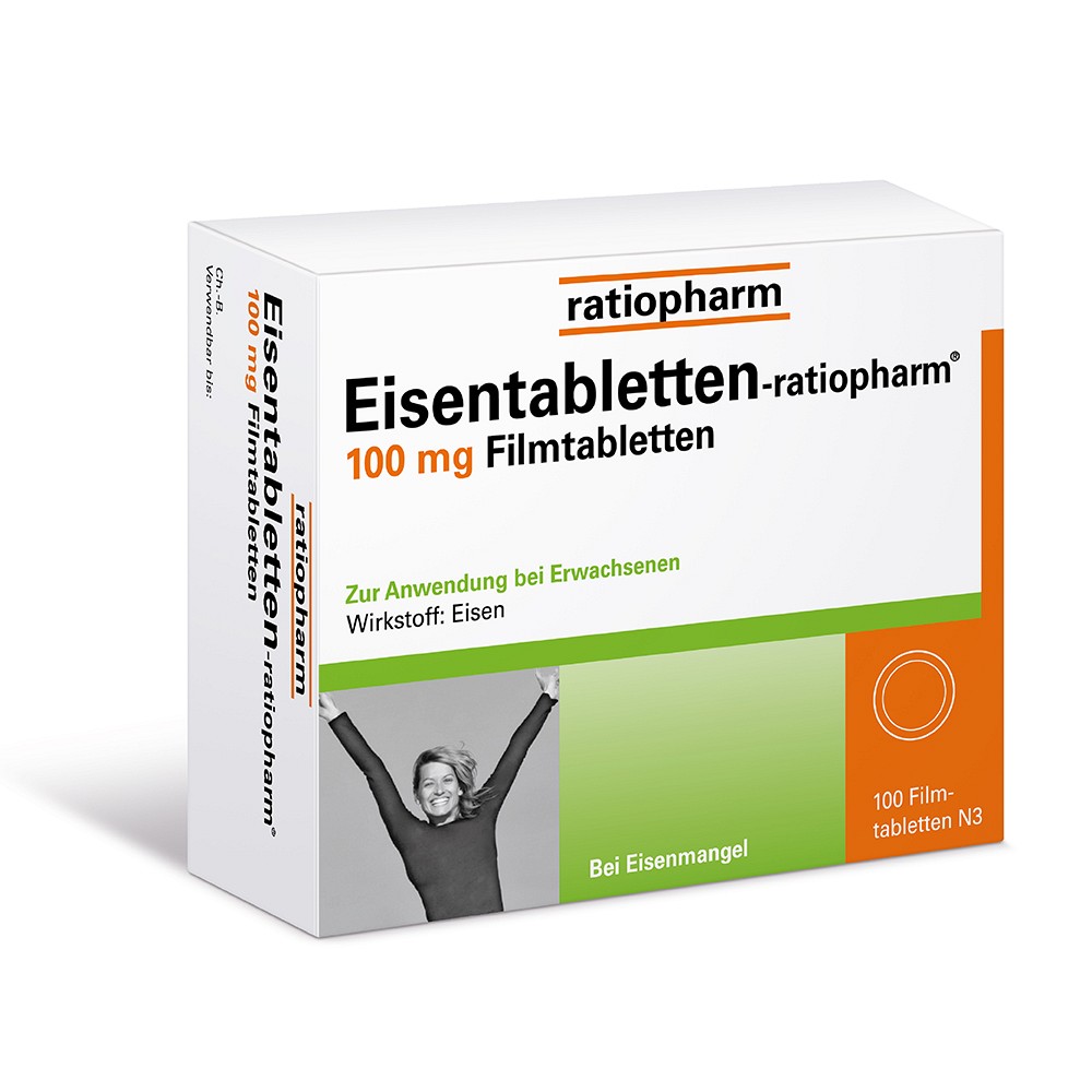 EISENTABLETTEN-ratiopharm 100 mg Filmtabletten 100 St