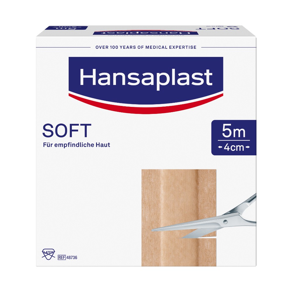 HANSAPLAST Soft Pflaster 4 cmx5 m Rolle 1 St