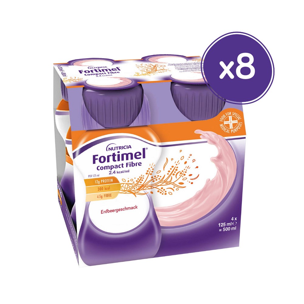 FORTIMEL Compact Fibre Erdbeere 8X4X125 ml
