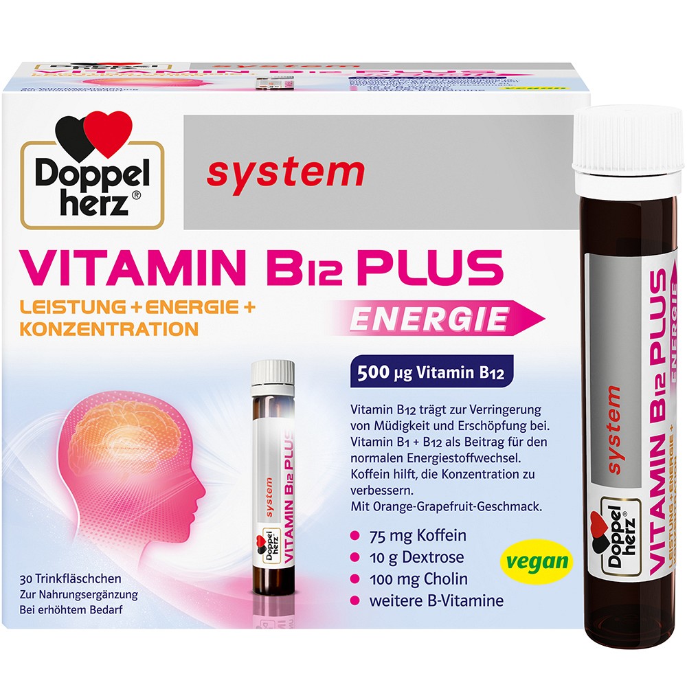 DOPPELHERZ Vitamin B12 Plus system Trinkampullen 30X25 ml