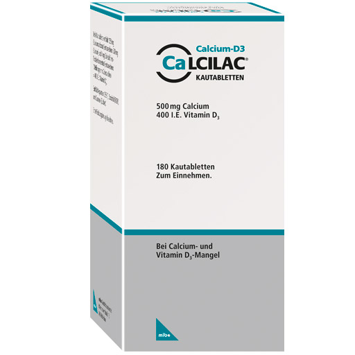 CALCILAC Kautabletten 500 mg/400 I.E. 180 St