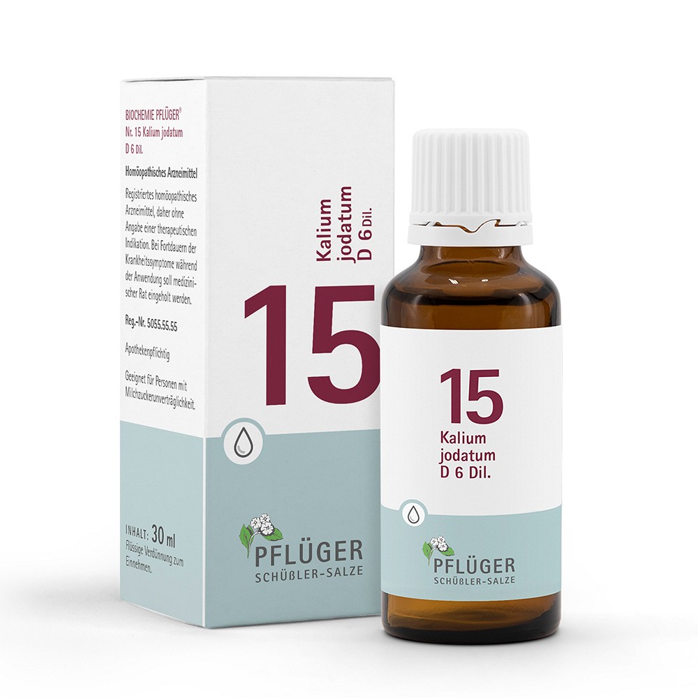 BIOCHEMIE Pflüger 15 Kalium jodatum D 6 Tropfen 30 ml