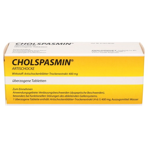 CHOLSPASMIN Artischocke überzogene Tabletten 30 St