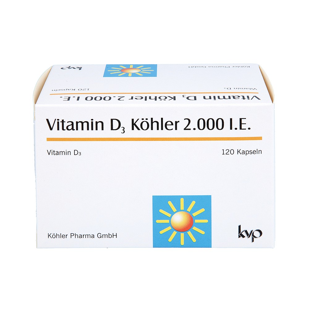 VITAMIN D3 KÖHLER 2.000 I.E. Kapseln 120 St