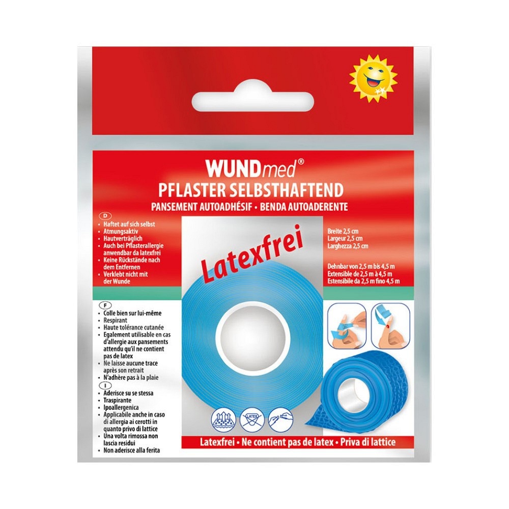 PFLASTER selbsthaftend dehnbar 2,5 cmx2,5 m Rolle 1 St