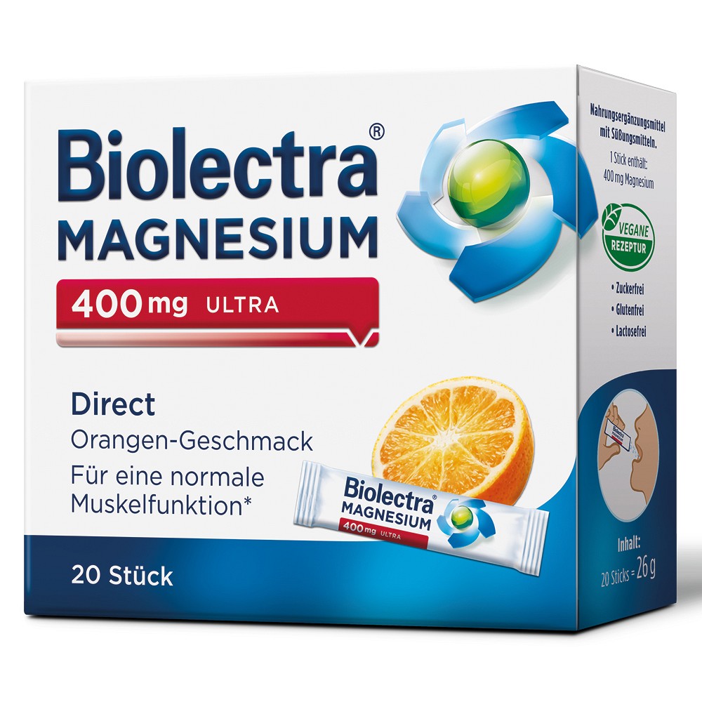 BIOLECTRA Magnesium 400 mg ultra Direct Orange 20 St