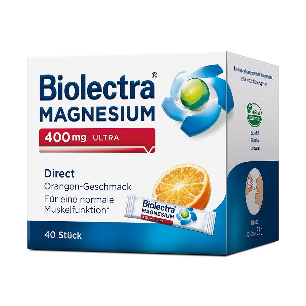 BIOLECTRA Magnesium 400 mg ultra Direct Orange 40 St
