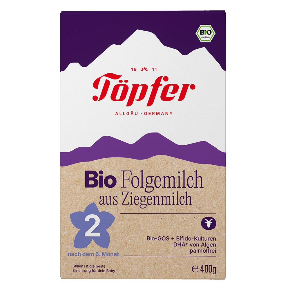 TÖPFER Bio Folgemilch auf Ziegenmilchbasis 2 400 g