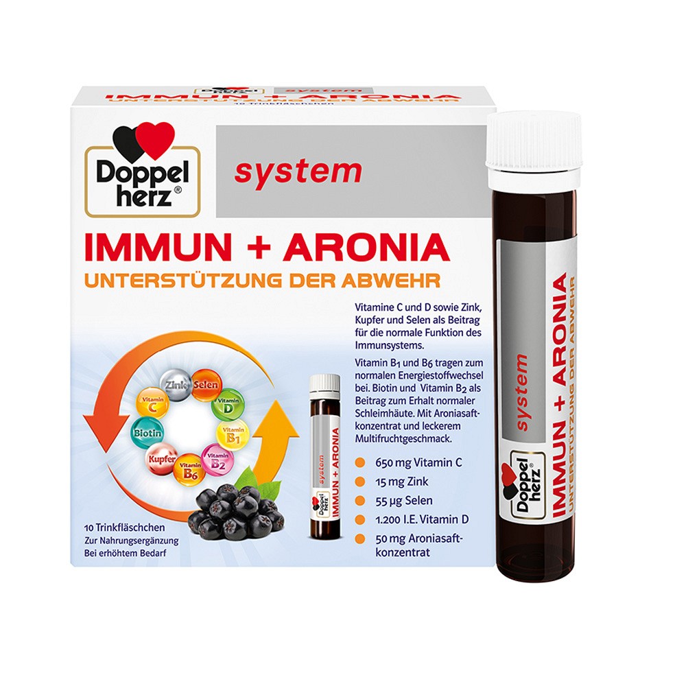 DOPPELHERZ Immun+Aronia system Ampullen 10 St
