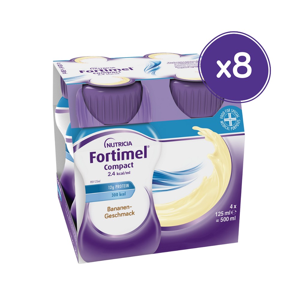 FORTIMEL Compact 2.4 kcal Bananengeschmack 8X4X125 ml