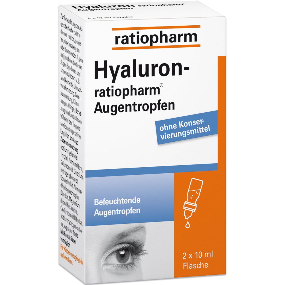 HYALURON-RATIOPHARM Augentropfen 2X10 ml