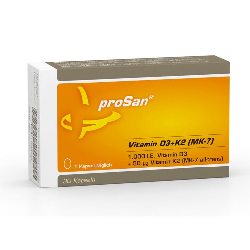 PROSAN Vitamin D3+K2 MK-7 Kapseln 30 St