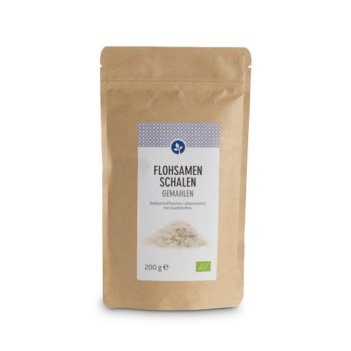FLOHSAMENSCHALEN gemahlen Bio Pulver 200 g