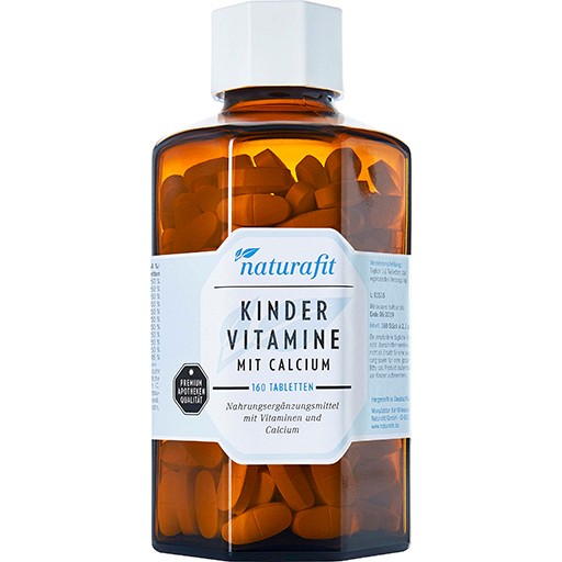 NATURAFIT Kindervitamine m.Calcium Lutschtabletten 160 St