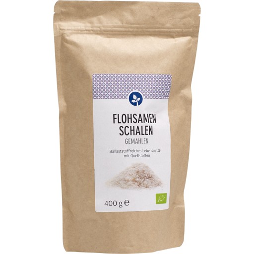 FLOHSAMENSCHALEN gemahlen Bio Pulver 400 g