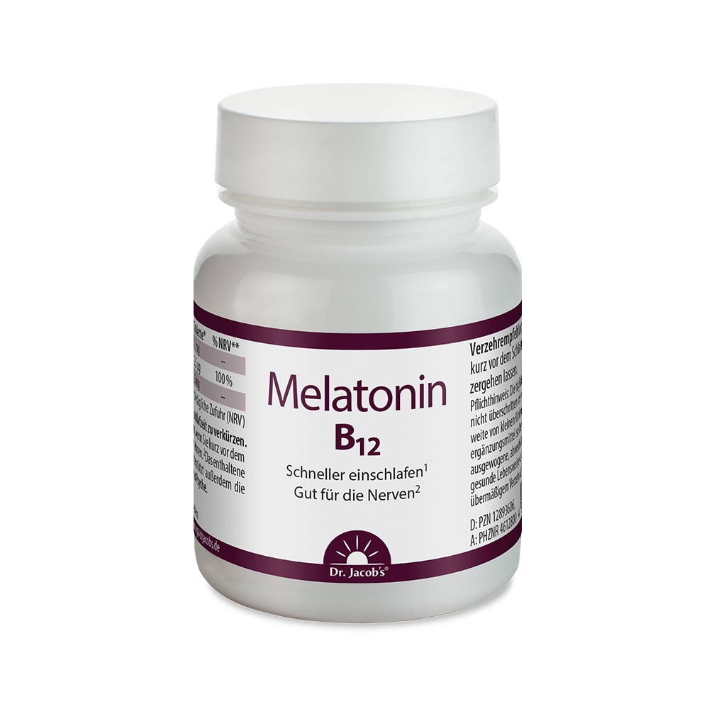Dr. Jacob's Melatonin B12 60 Lutschtabletten 1 mg vegan 60 St