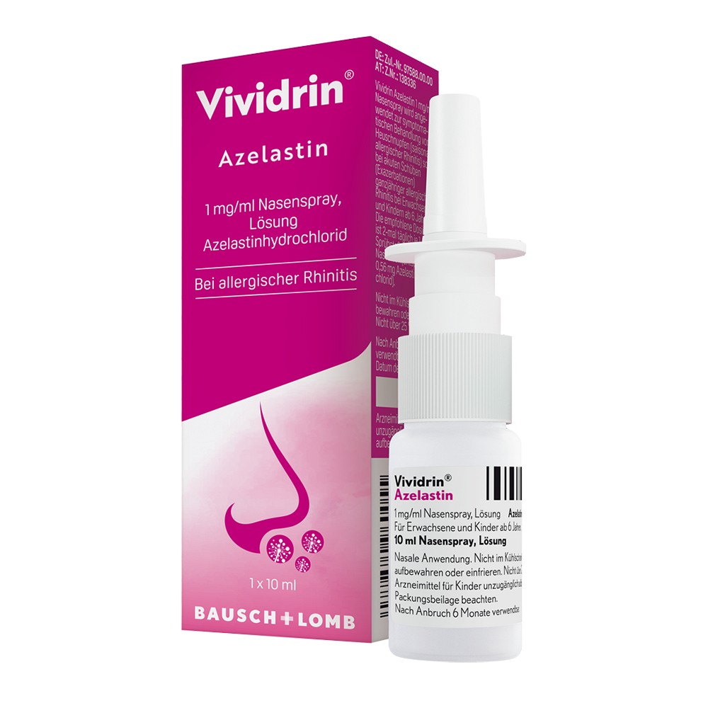 Vividrin Azelastin Nasenspray bei Heuschnupfen und Allergien - 10 ml -  Versandapotheke mediherz.de