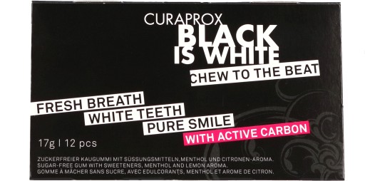CURAPROX BIW Zahnpflegekaugummi Aktiv Kohle 12 St