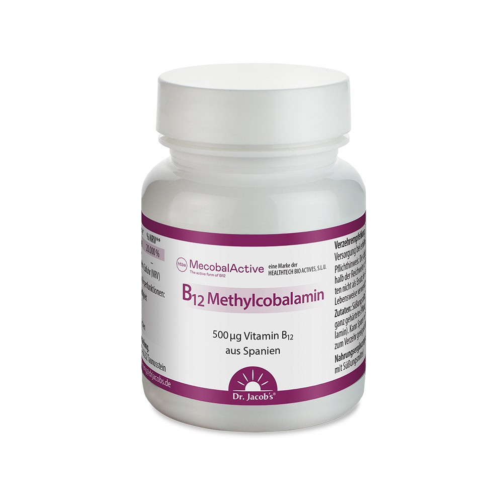 Dr. Jacob's Vitamin B12 Methylcobalamin hochdosiert vegan 60 St