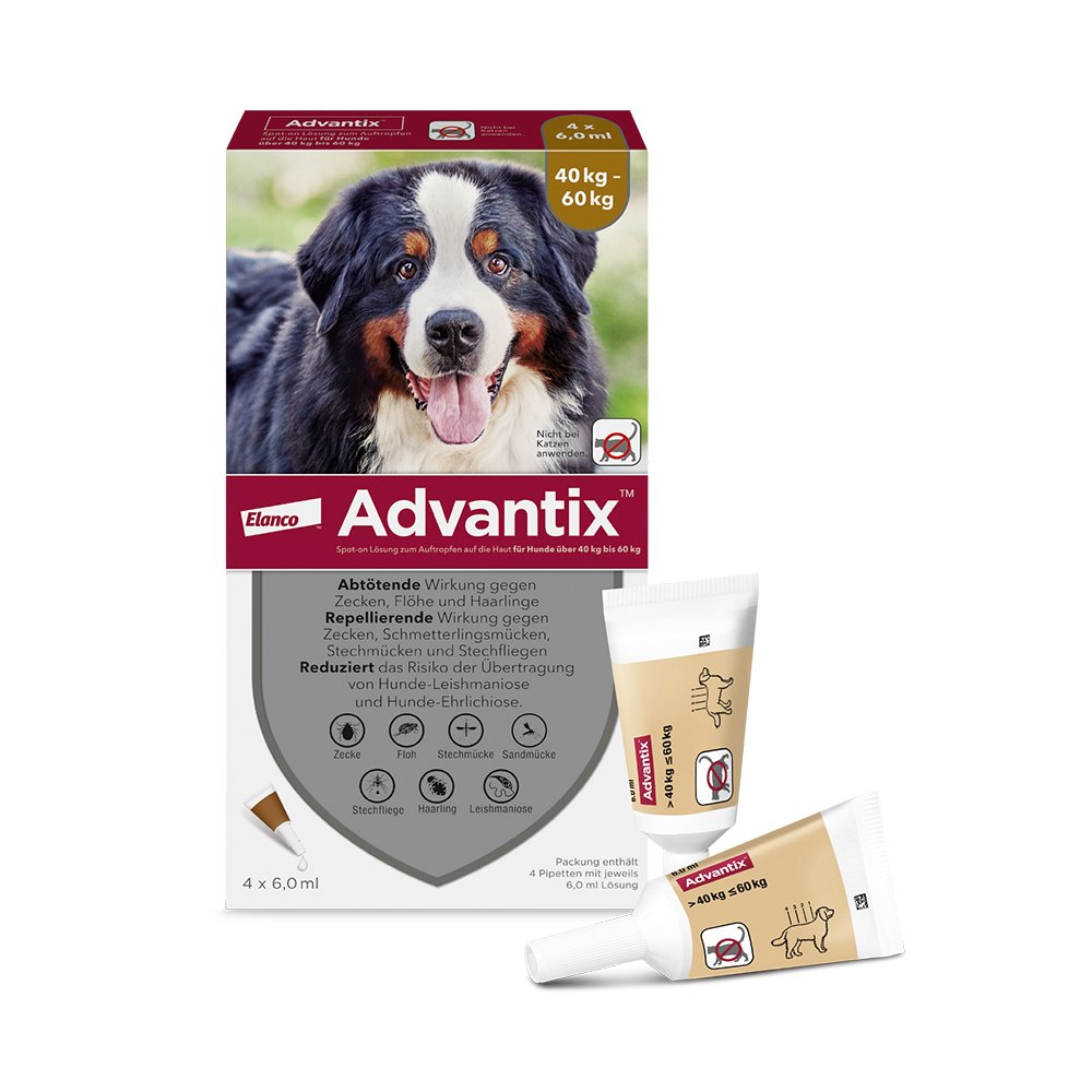 ADVANTIX Spot-on Lsg.z.Auftr.a.d.H.f.Hund 40-60 kg 4X6.0 ml