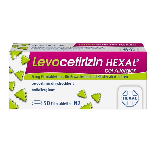 LEVOCETIRIZIN HEXAL bei Allergien 5 mg Filmtabl. 50 St
