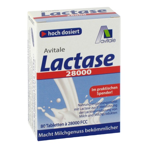 LACTASE 28000 FCC Tabletten im praktischem Spender. Vegan 80 St