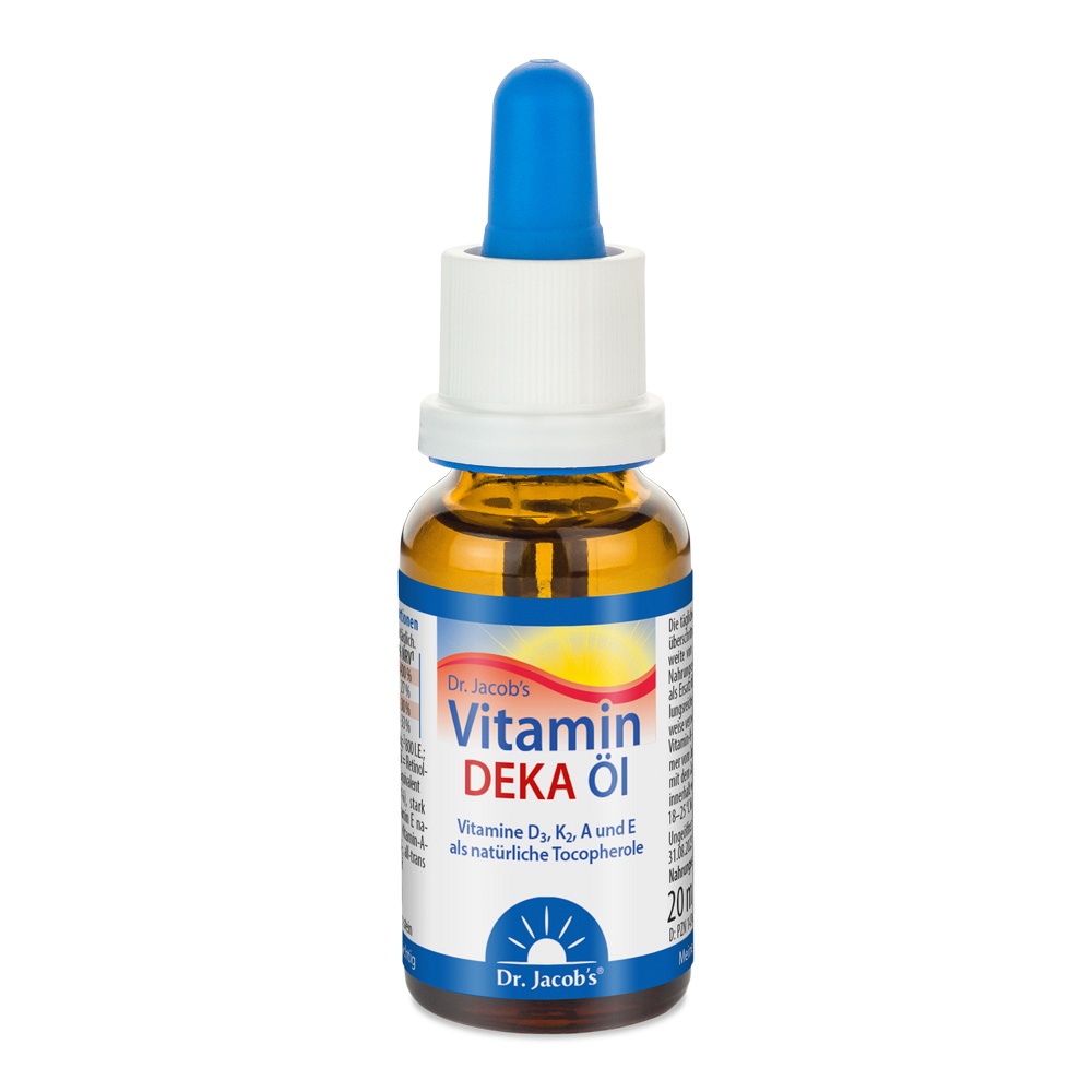 Dr. Jacob's DEKA Öl 800 IE Vitamin D3+K2+A+E 640 Tropfen 20 ml