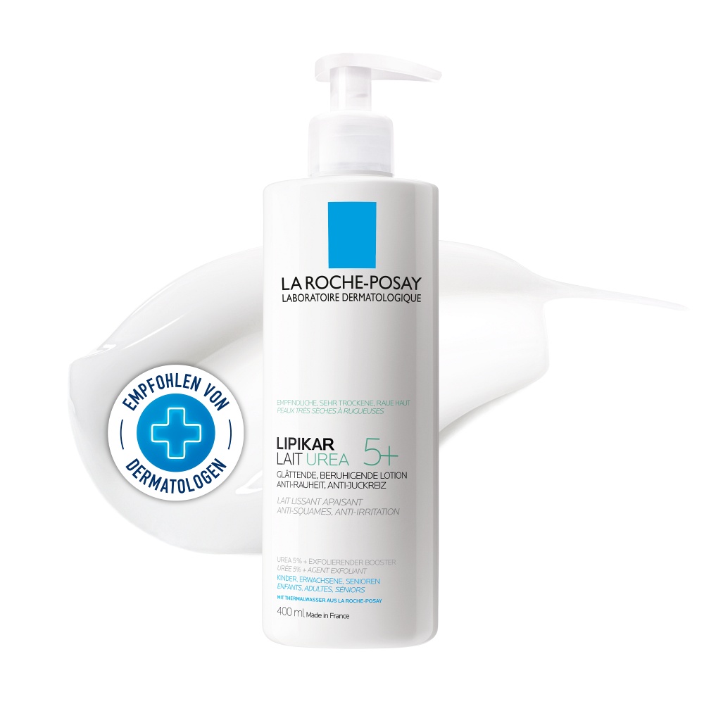 La Roche Posay Lipikar Lait Urea 5+: Feuchtigkeitsspendende Bodylotion für raue, trockene Haut 400 ml
