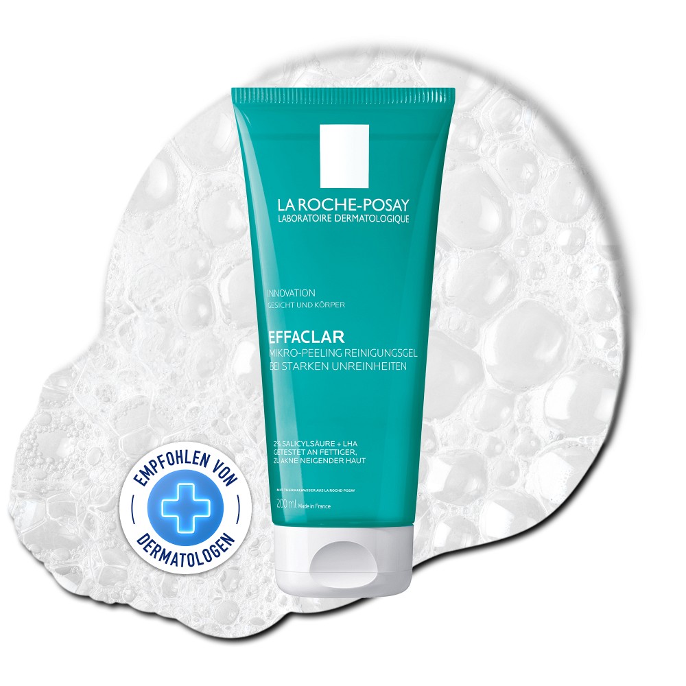 La Roche Posay Effaclar Mikro-Peeling Reinigungsgel bei Akne und unreiner Haut 200 ml