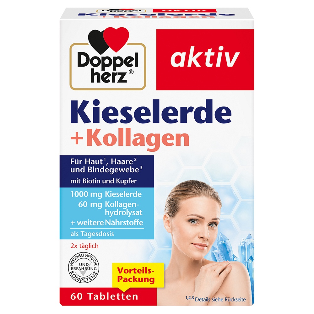 DOPPELHERZ Kieselerde+Kollagen Tabletten 60 St
