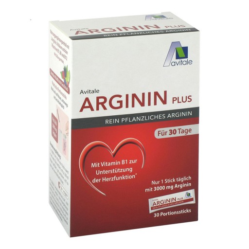 Arginin Plus B1+B6+B12+Folsäure, rein pflanzliches Arginin 30X5.9 g