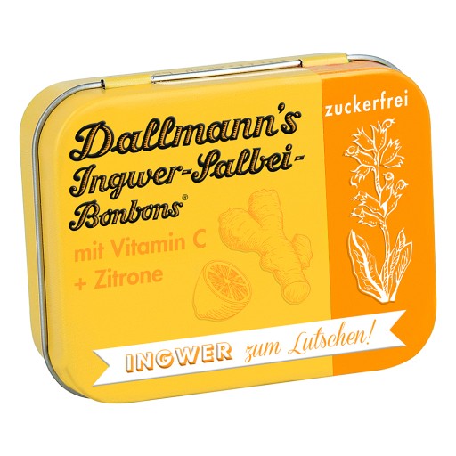 DALLMANN'S Ingwer Salbei Bonbons o.Z.in der Dose 46 g